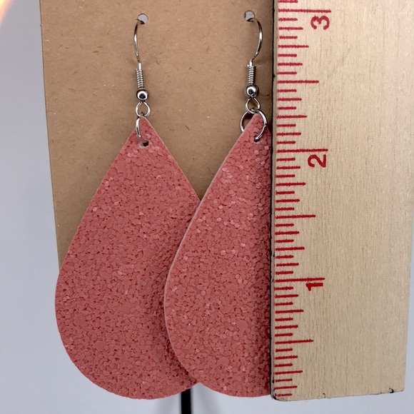 Faux Leather Dangle Earrings - Picture 2 of 4